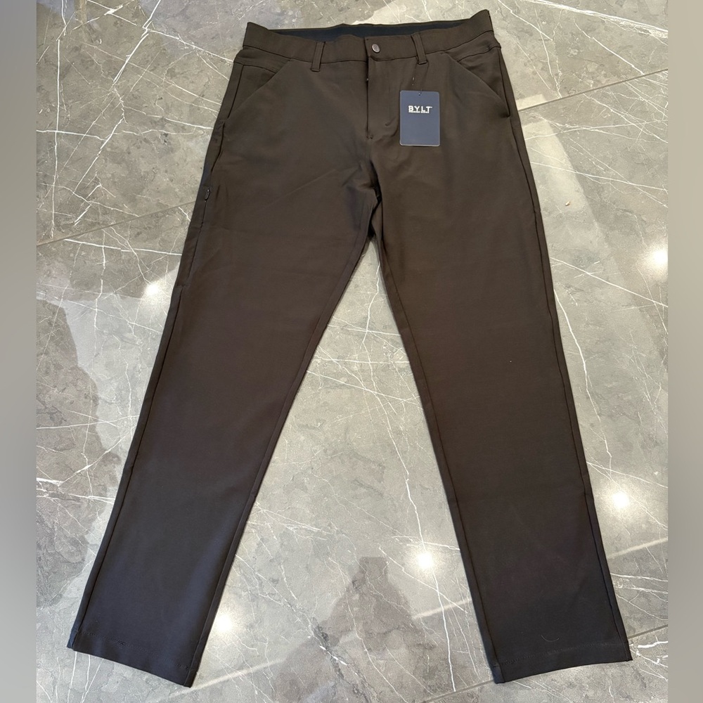 BYLT Kinetic Pant Premium Basics Black Stretch Performance Pants 34 X 29 NWT